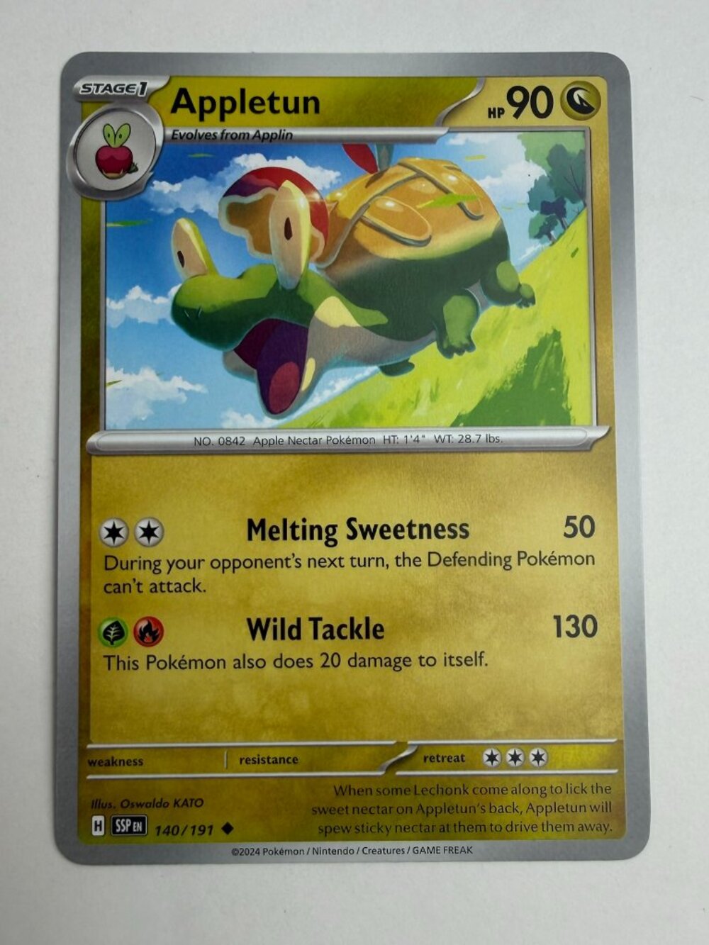 Appletun 140/191 Uncommon Surging Sparks Pokemon Reverse Holo Near Mint